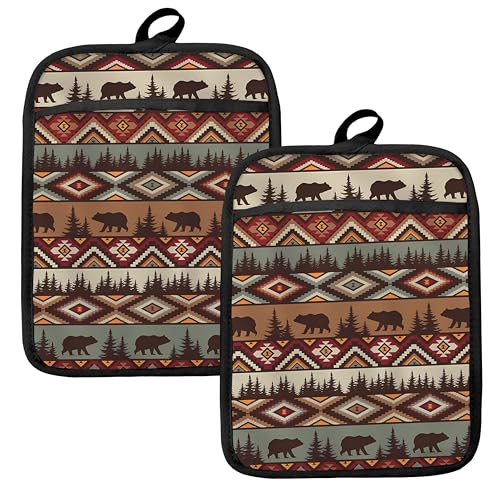 Coastal Beach Seashell Coral Starfish Oven Mitts Set