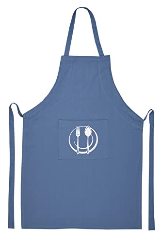 Unisex Apron with Printed Pockets Heavier Quality Everyday Use Over Sized 24 by 36 inches