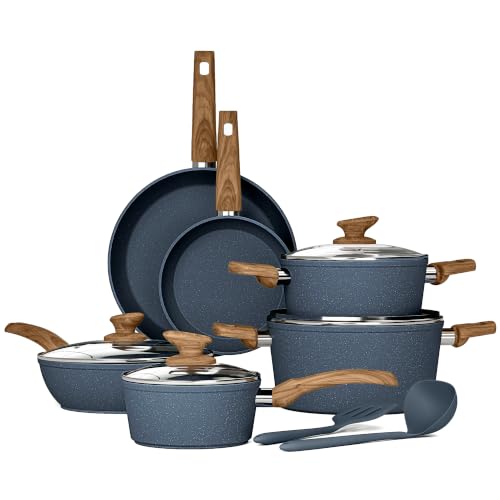 12 Piece Pots and Pans Set Non Stick