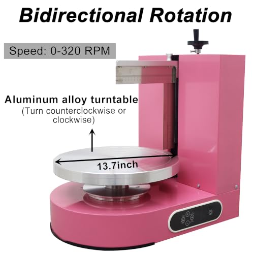 Cake Decorating Coating Machine Cream Spreading Automatic Frosting Turntable with Graduated Scraper 60