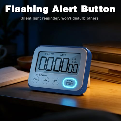 Digital Kitchen Timer Magnetic Loud Alarm (Blue)