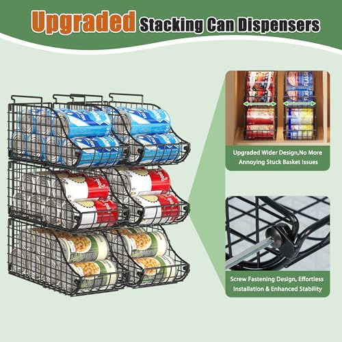 Stackable Kitchen Canned Food Holder With Handles
