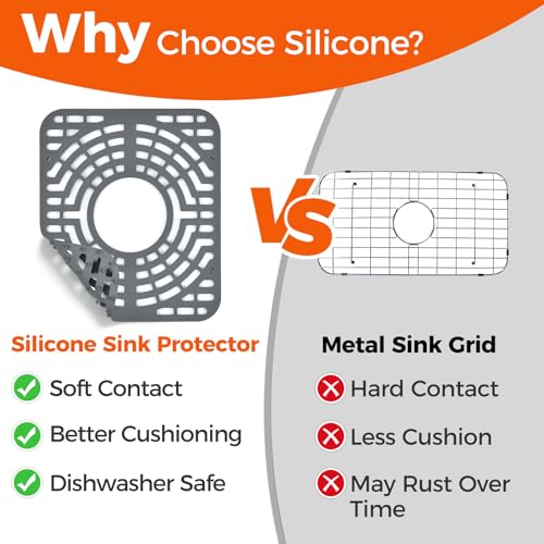Silicone Sink Protector for Kitchen Sink (12x14 center)