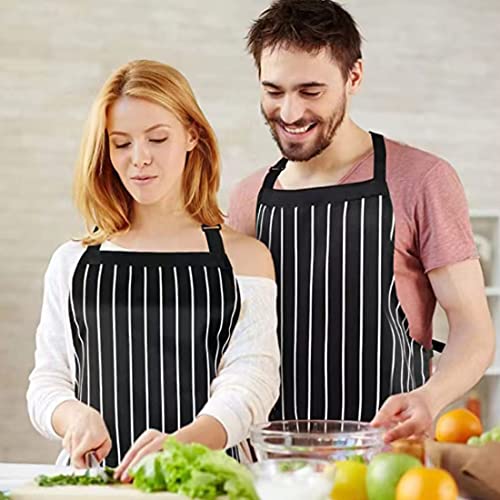 Adjustable Bib Apron with 2 Pockets Cooking Kitchen Cotton Aprons for Women Men Chef Restaurant BBQ Painting