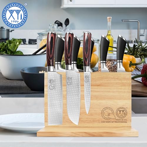 Magnetic Knife Block (light wood color / 11.8*7 inch without board)