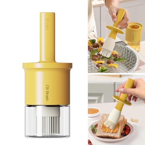 Glass Oil Dispenser Bottle With Heat Resistant Brush for Kitchen