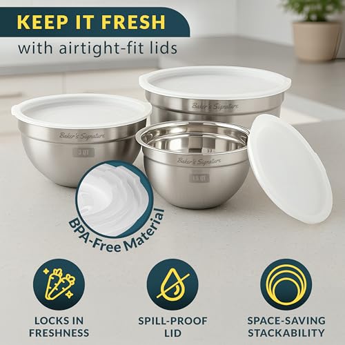 Stainless Steel Mixing Bowls With Lids