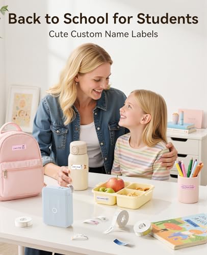Label Maker Machine Bluetooth Label Printer for School Home Office Organization