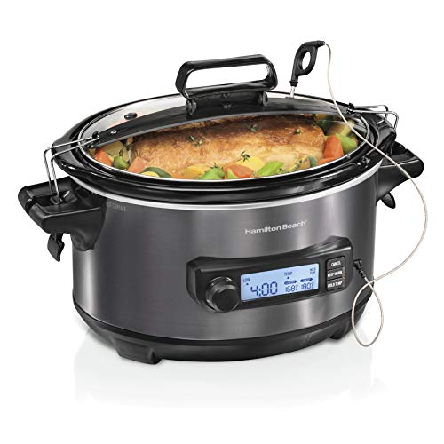 Portable 6 Quart Set & Forget Programmable Slow Cooker