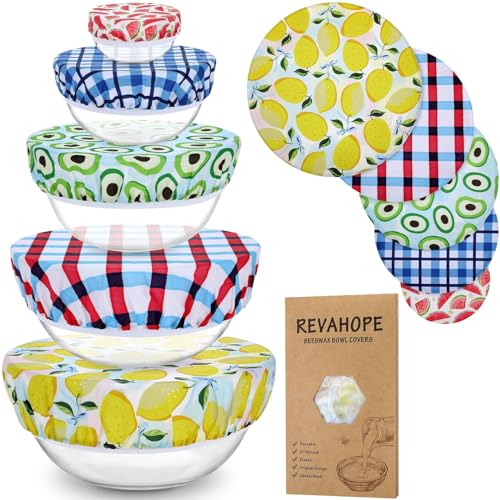 5 Size Beeswax Bowl Covers for Bread Proofing