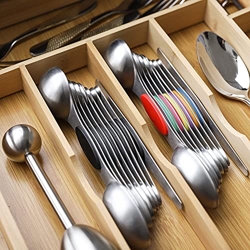 Magnetic Measuring Spoons Set of 9 Stackable Dual Sided Teaspoon Tablespoon Stainless Steel Nesting Measuring Spoon for Measuring Dry and Liquid Ingredients Fits in Spice Jars