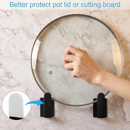 Pot Lid Holder Stainless Steel Wall Mounted 3M Self Adhesive Pan Cover Racks