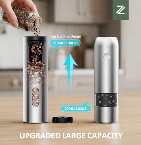 Rechargeable Electric Salt and Pepper Grinder Set
