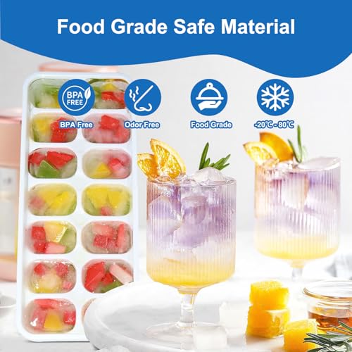 Ice Cube Trays with Lid for Freezer