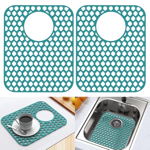 2 Pack Silicone Sink Protector for Kitchen Sink Bathroom