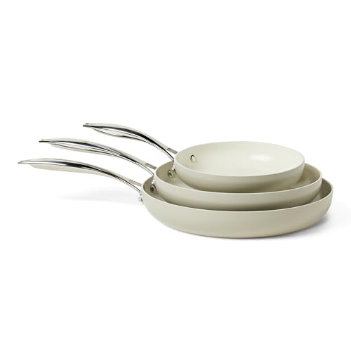 Ceramic Nonstick Frying Pan Set (Linen Gray)