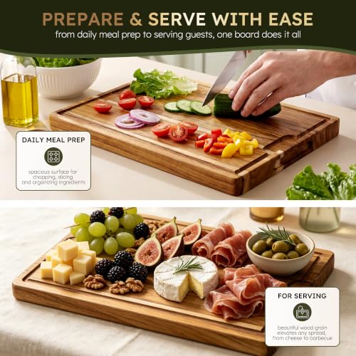 14 x 10 in Teak Cutting Board (14"L x 10"W)