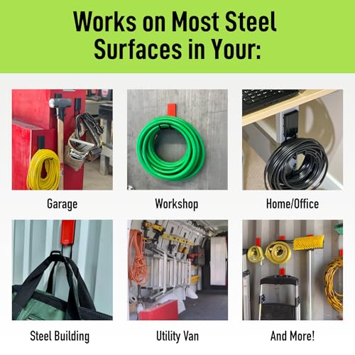 MIDI Hooks 25 lb Heavy Duty Magnetic Hooks for Steel Surfaces