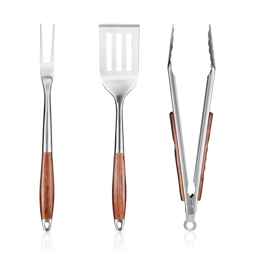 Heavy Duty Grilling Accessories Rose Wooden BBQ Grilling Tools Set