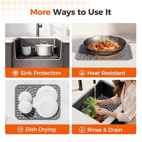Silicone Sink Protector for Kitchen Sink (16x12 center)