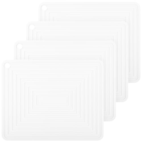 White Silicone Trivets for Hot Dishes Pots &Pans (White)