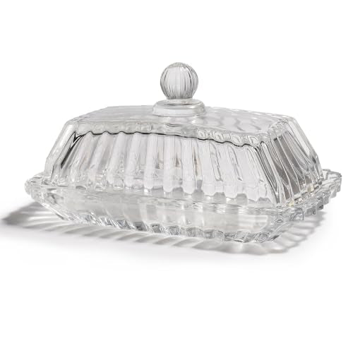 Butter Dish with Lid for Countertop Butter Container Holder Keeper Tray