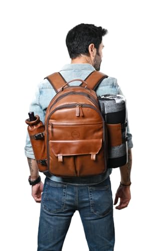 Premium Collection Genuine Leather Picnic Backpack for 4