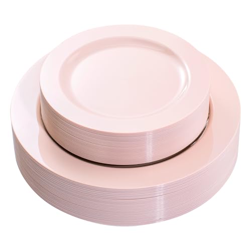 60PCS Plastic Plates set