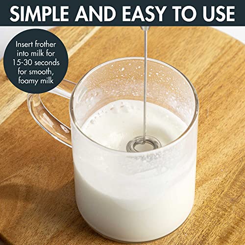 Stovetop Espresso Maker and Handheld Electric Milk Frother Gift Set (Silver / 6 Cup + Frother)