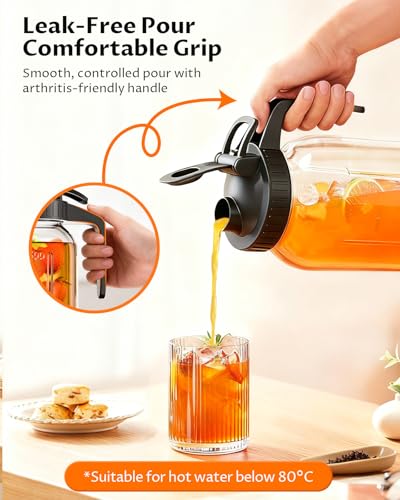 64 oz Mason Jar Pitcher with Lid