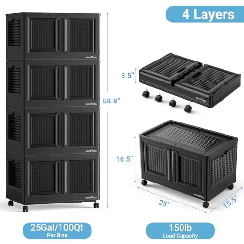 Stackable Storage Bins with Lids