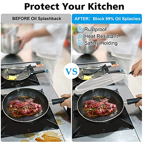 Large Splatter Screen for Frying Pan