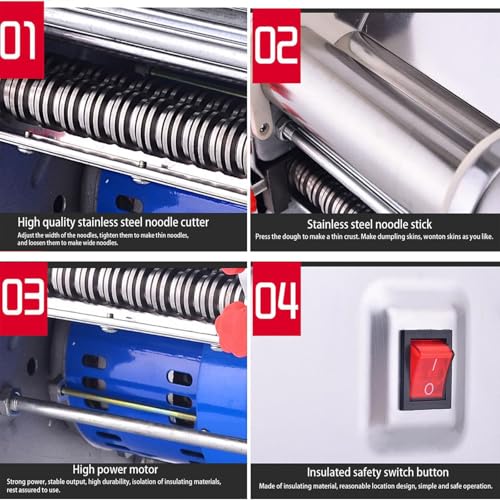 Automatic Pasta Maker Machine (RollerWidth16cm / KnifeWidth3/9mm)