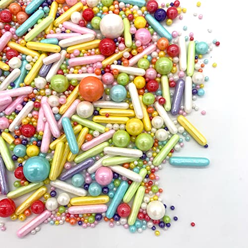 Sprinkles Pearl Sugar Candy Mix Size Baking Cake Decorations Cupcake Toppers Celebrations Shaker Jar Wedding Shower Party