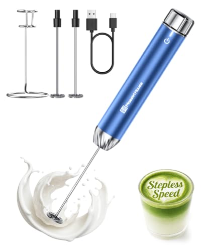 Rechargeable Milk Frother with Stepless Speed Control