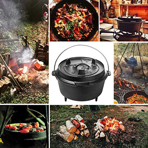 6QT Cast Iron Dutch Oven (Pot 6Qt+ Skillet)