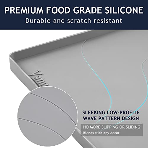 Heavy Duty Silicone Under Sink Mats for Kitchen Waterproof 37" x 22" (Gray / 37'' x 22'' x 1'')