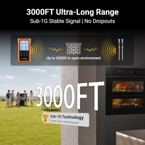 3000FT Smart Wireless Meat Thermometer