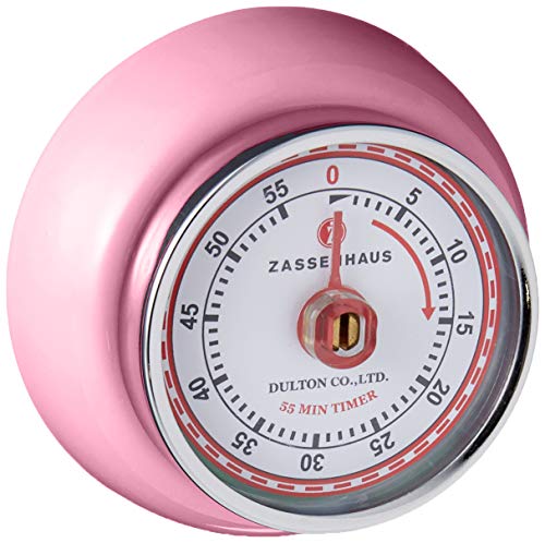 Magnetic Retro Kitchen Timer (Pink / 2.75 inch)
