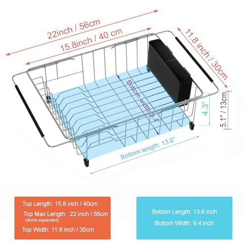 Expandable Deep & Large Dish Drying Rack