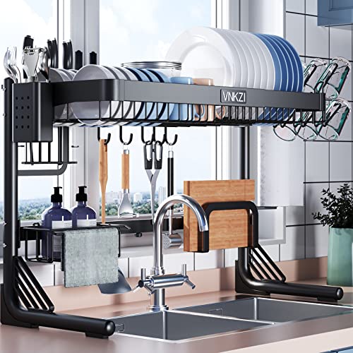 Over Sink Dish Drying Rack (Black / 2 Tier)