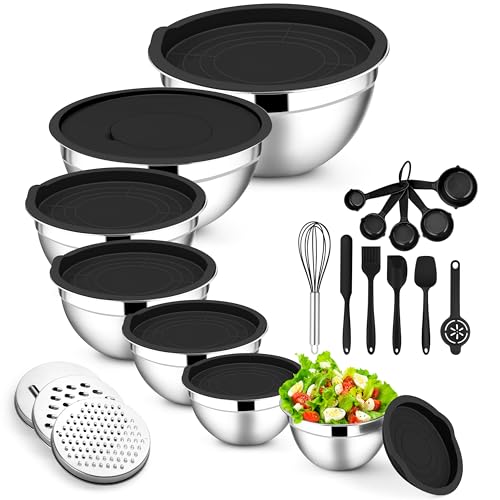 Stainless Steel Mixing Bowls with Lids