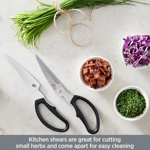 Forged German Stainless Steel Kitchen Knife Block Set (Silver/Black / 12-Piece Block Set)