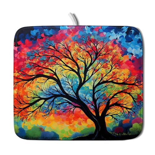Microfiber Dish Drying Mat Absorbent Dish Rack Mat Kitchen Countertop Drainer Pad