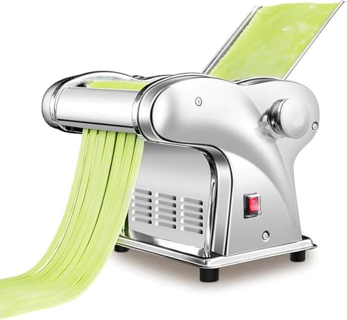 Electric Pasta Maker Automatic Noodle Machine Stainless Steel Roller Cutter Multifunction Dough Roller for Dumplings and Wontons