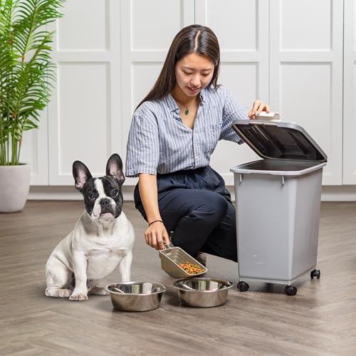 Dog Food Storage Container with Wheels