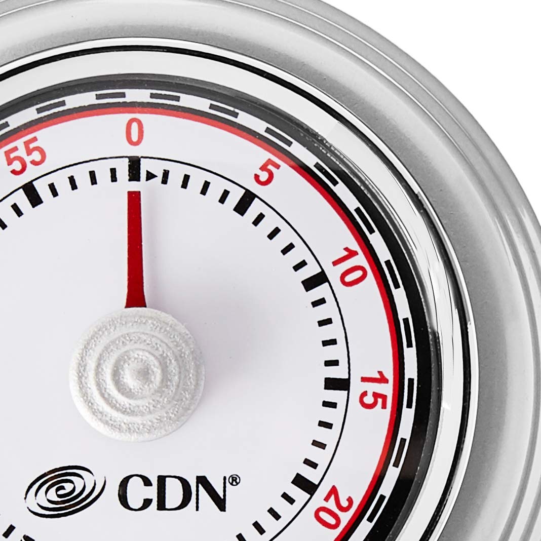 Compact 60 Min Mechanical Timer (Silver)