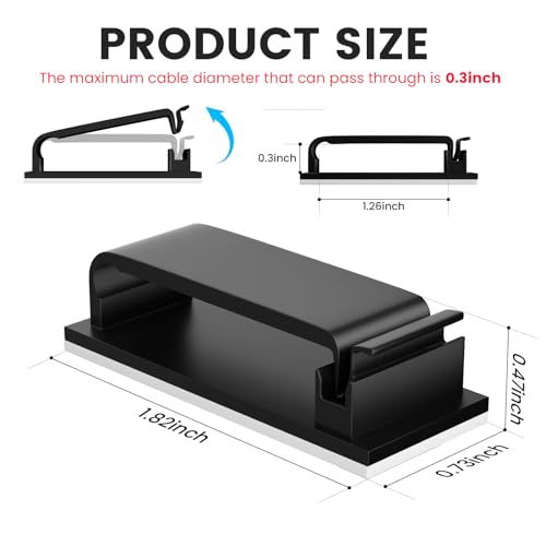 Cable Clips Adhesive Cord Clips for USB Cables