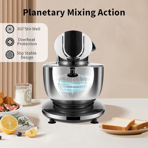 Stand Mixer 8.5QT+ 6QT Two Stainless Steel Bowls Electric Food Mixer