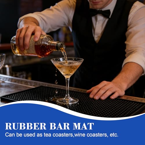 Bar Mat Bar Drink Mat for Countertop and Table Top 4PCS16 x 6" (16" x 6")